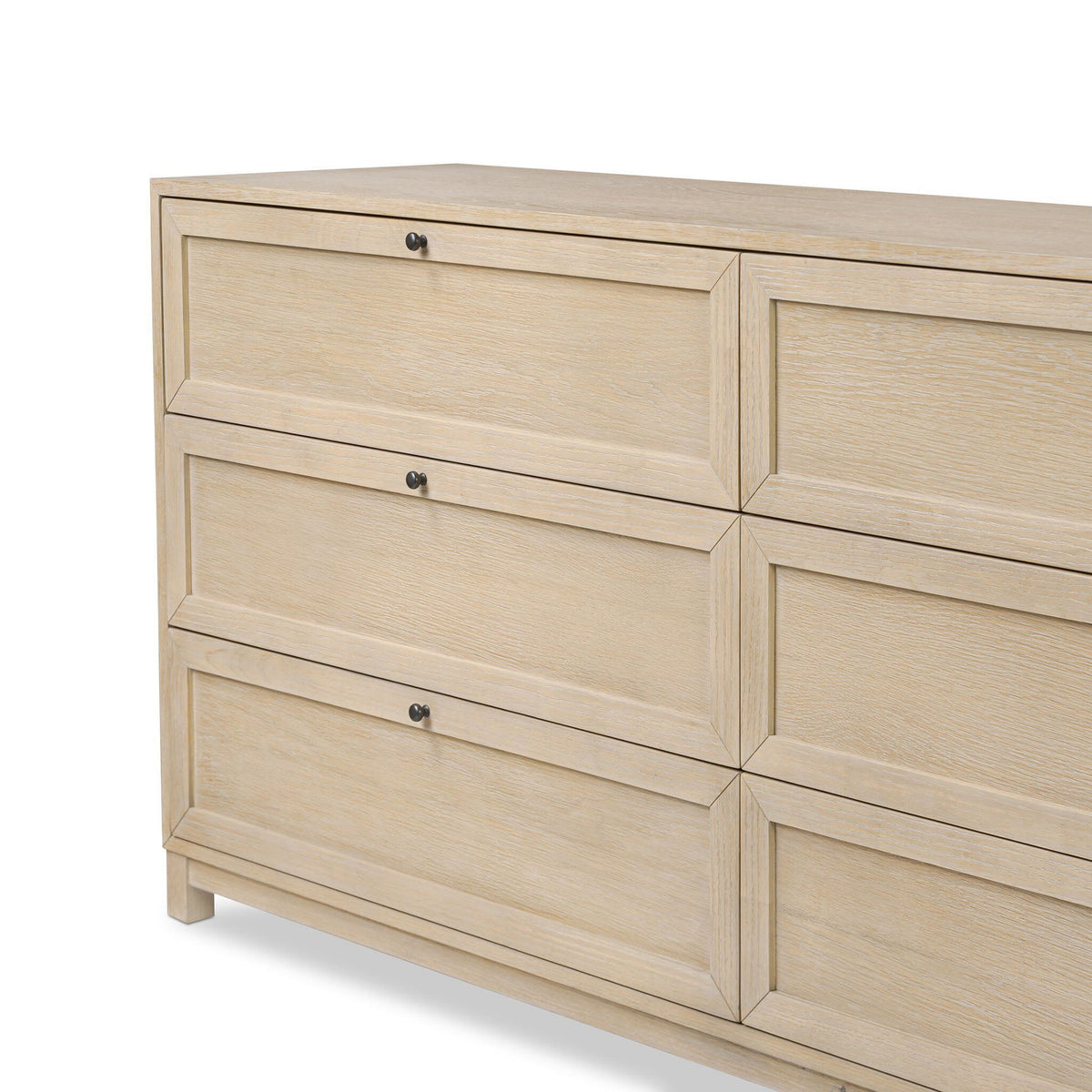 Millie 6 Drawer Dresser - Bleached Oak Veneer