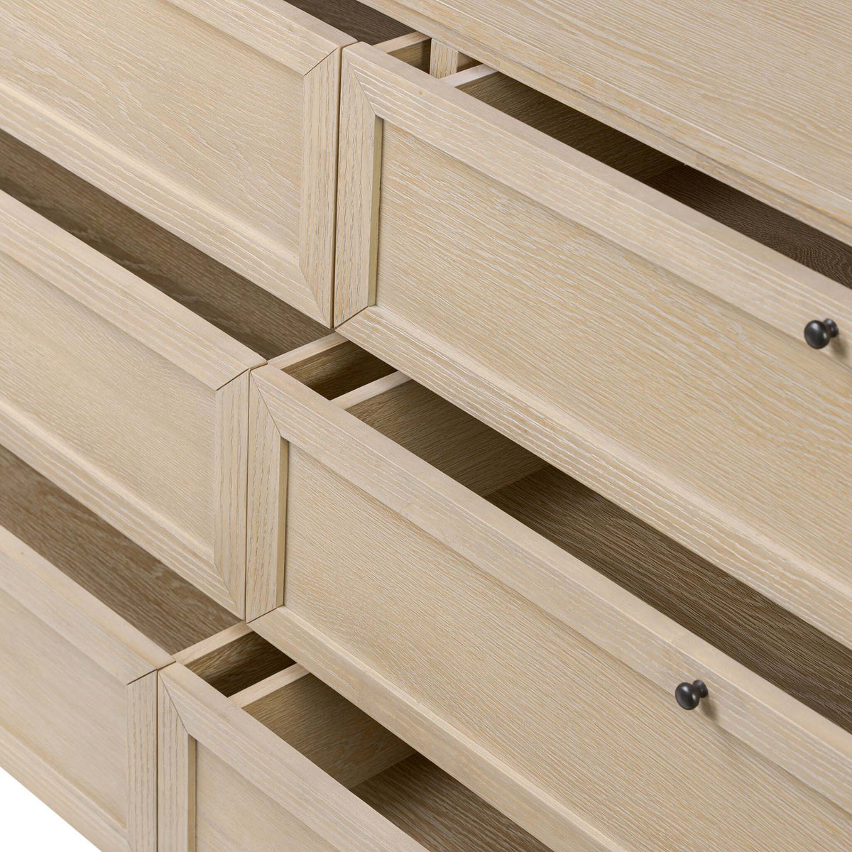Millie 6 Drawer Dresser - Bleached Oak Veneer