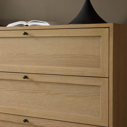 Millie 6 Drawer Dresser - Bleached Oak Veneer