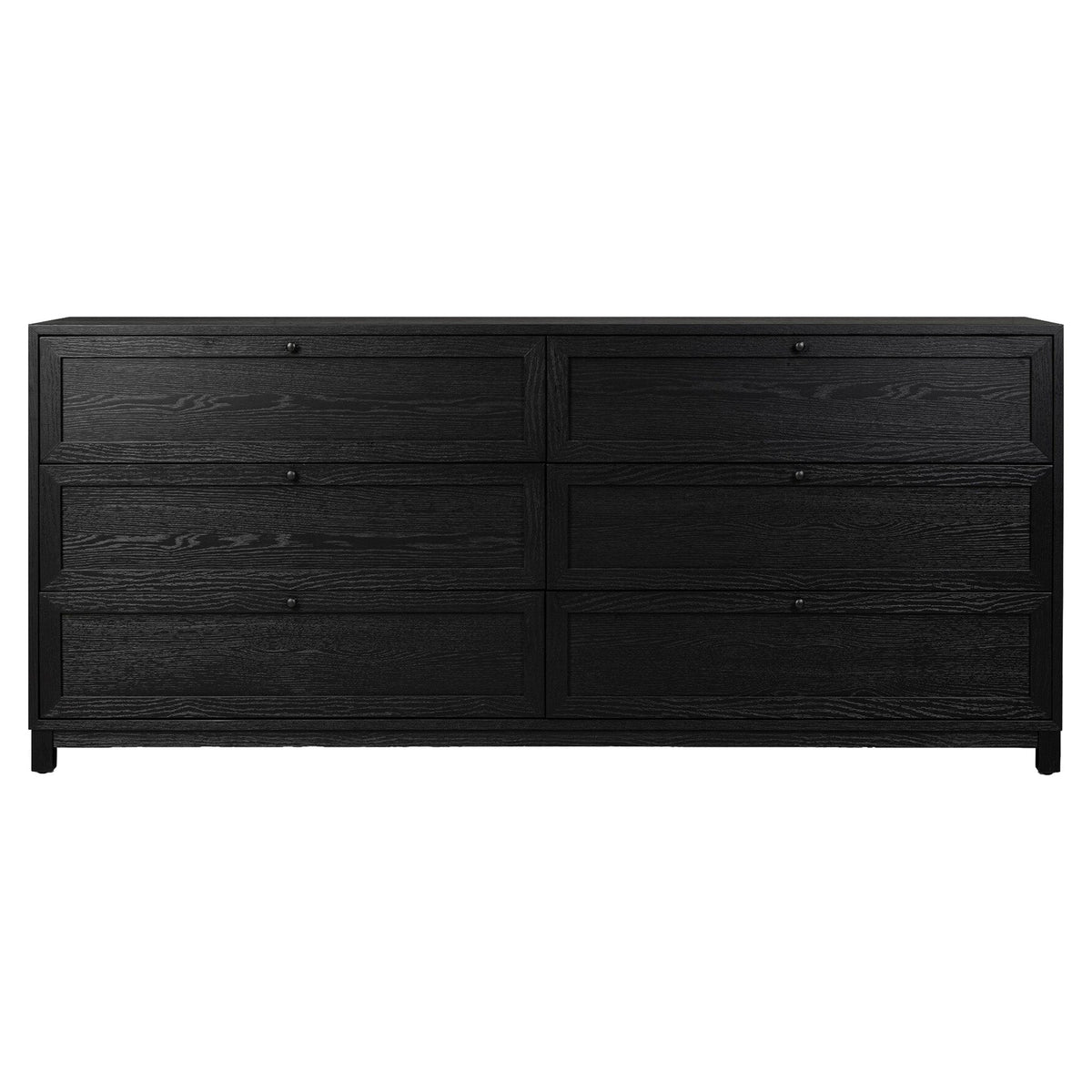 Millie 6 Drawer Dresser - Drifted Matte Black Veneer