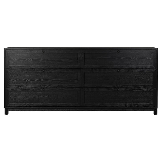 Millie 6 Drawer Dresser - Drifted Matte Black Veneer
