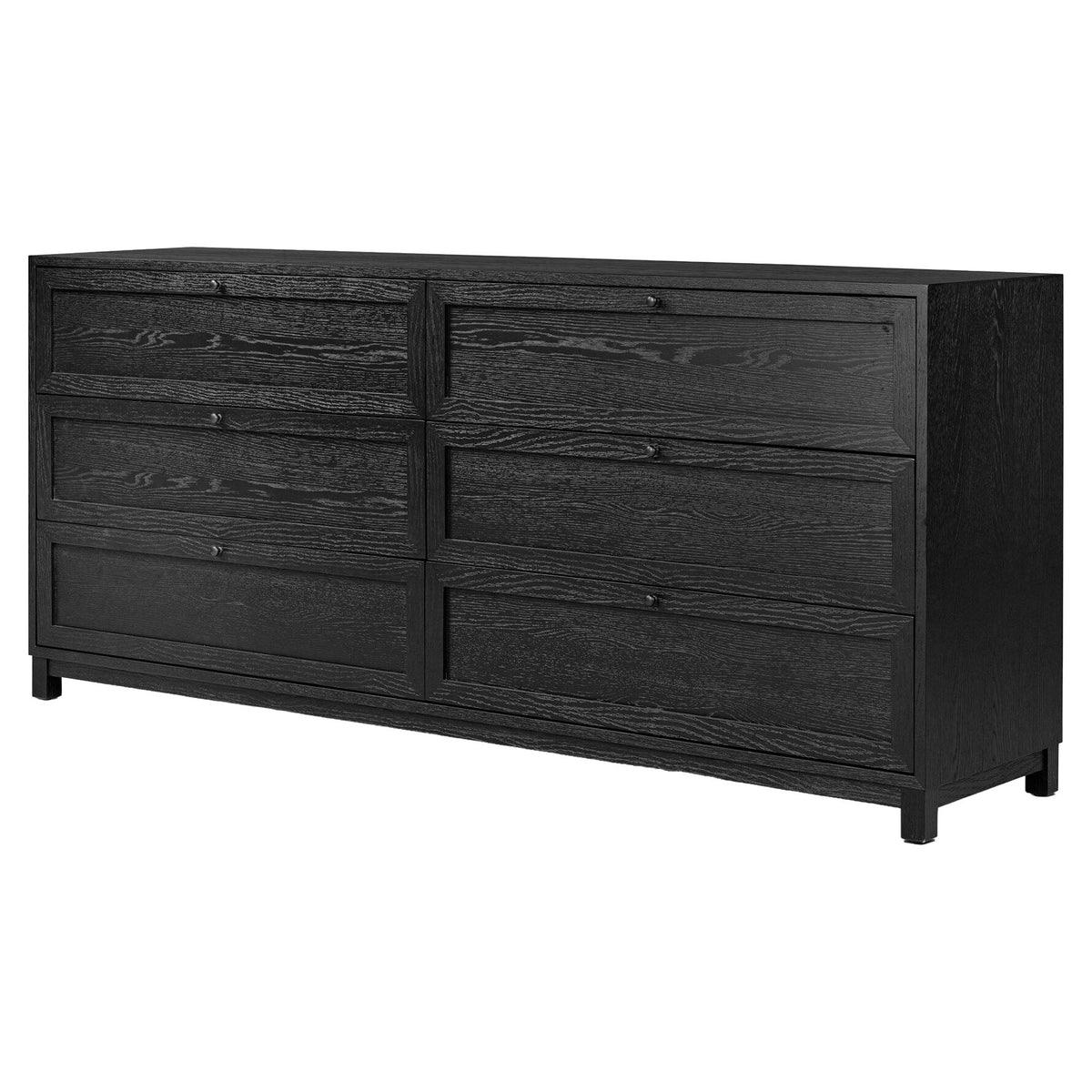Millie 6 Drawer Dresser - Drifted Matte Black Veneer