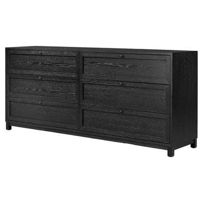 Millie 6 Drawer Dresser - Drifted Matte Black Veneer