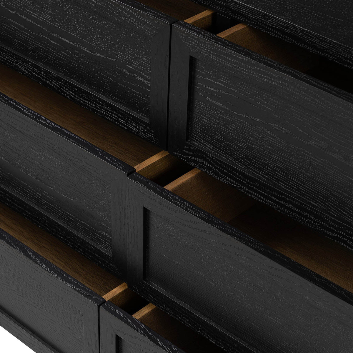 Millie 6 Drawer Dresser - Drifted Matte Black Veneer
