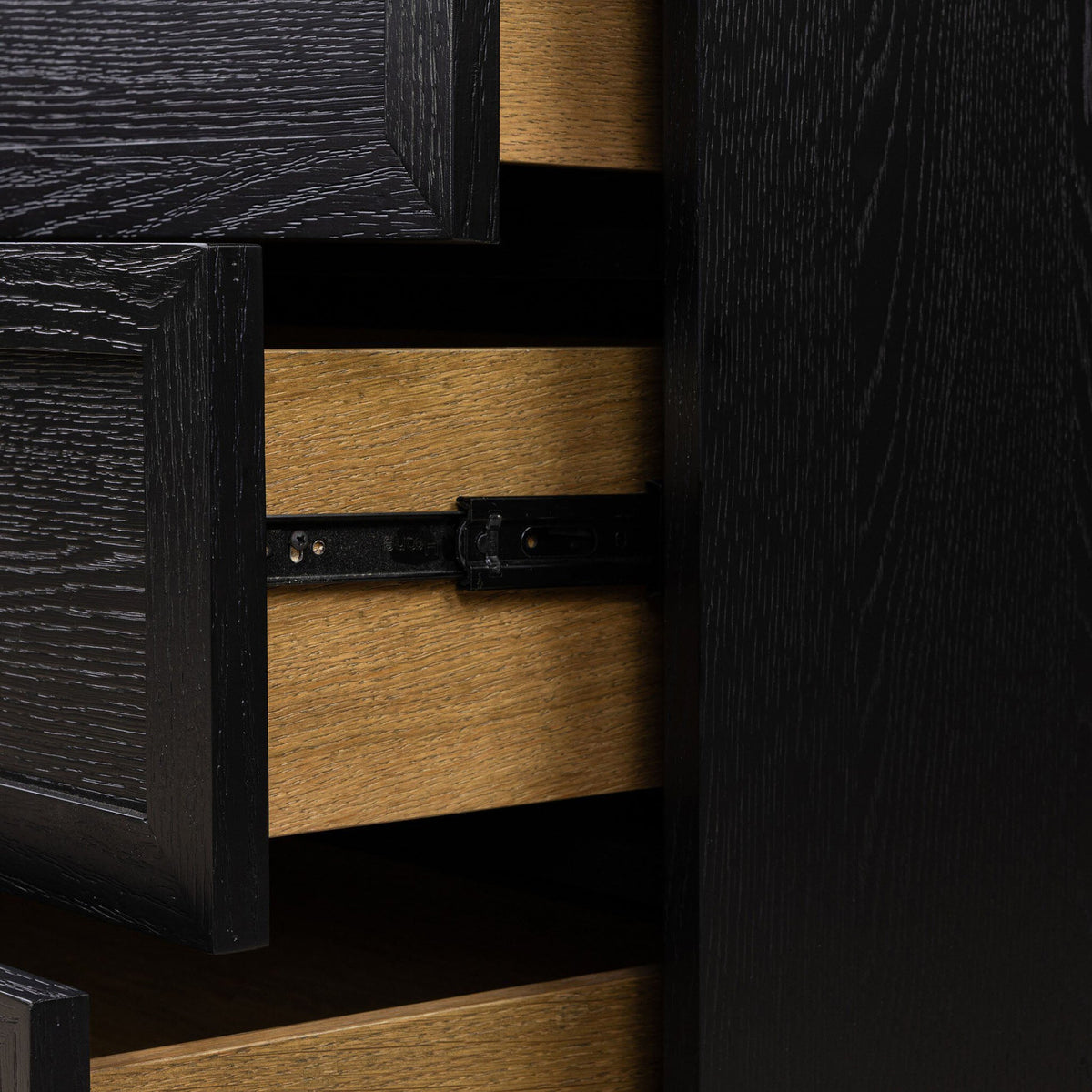 Millie 6 Drawer Dresser - Drifted Matte Black Veneer