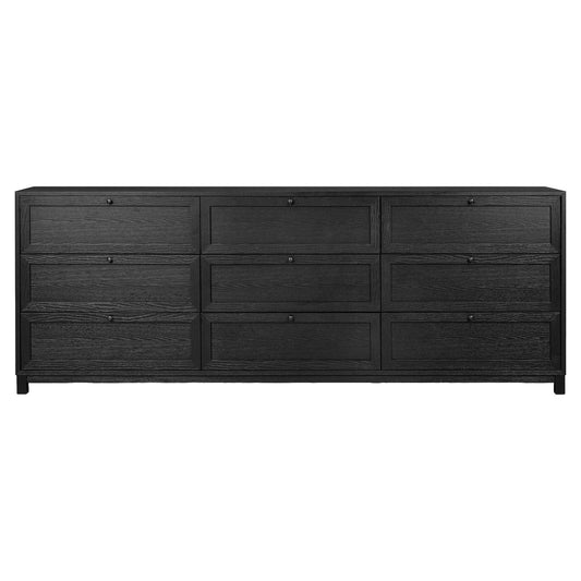 Millie 9 Drawer Dresser - Drifted Matte Black Veneer