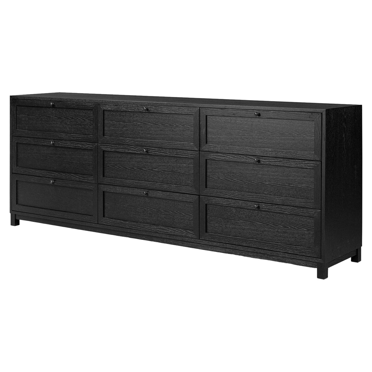 Millie 9 Drawer Dresser - Drifted Matte Black Veneer