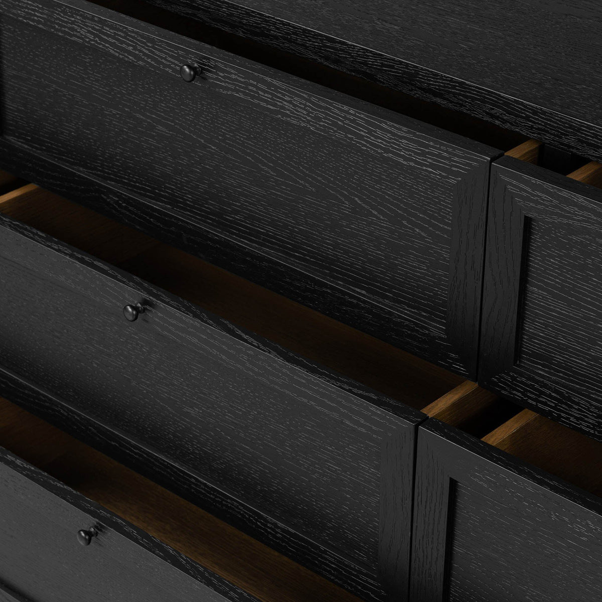 Millie 9 Drawer Dresser - Drifted Matte Black Veneer