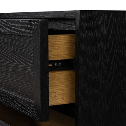 Millie 9 Drawer Dresser - Drifted Matte Black Veneer