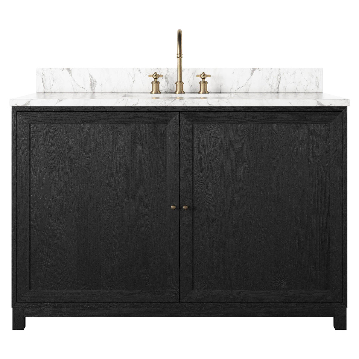 Millie Single Wide Vanity - Satin Drifted Oak Veneer