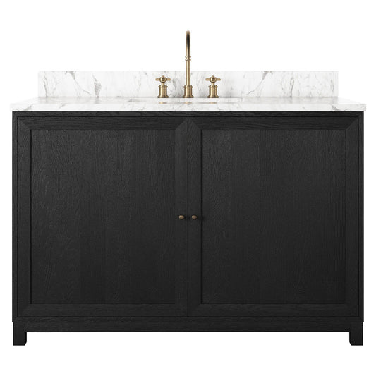 Millie Single Wide Vanity - Satin Drifted Oak Veneer