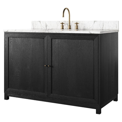 Millie Single Wide Vanity - Satin Drifted Oak Veneer