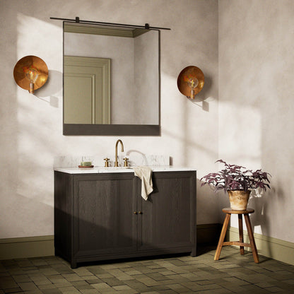Millie Single Wide Vanity - Satin Drifted Oak Veneer