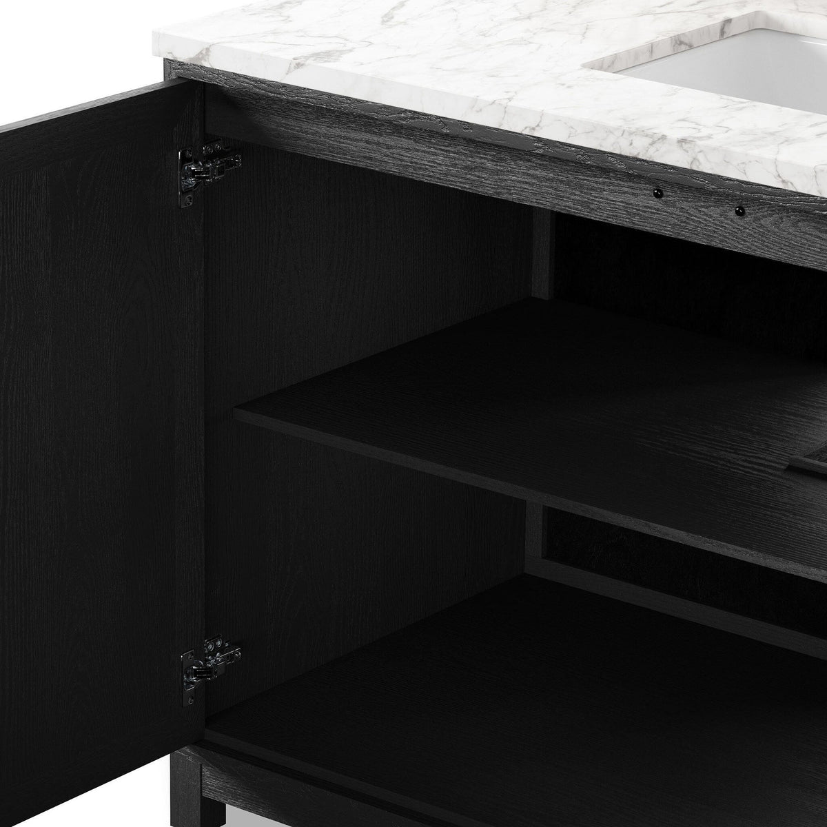 Millie Single Wide Vanity - Satin Drifted Oak Veneer