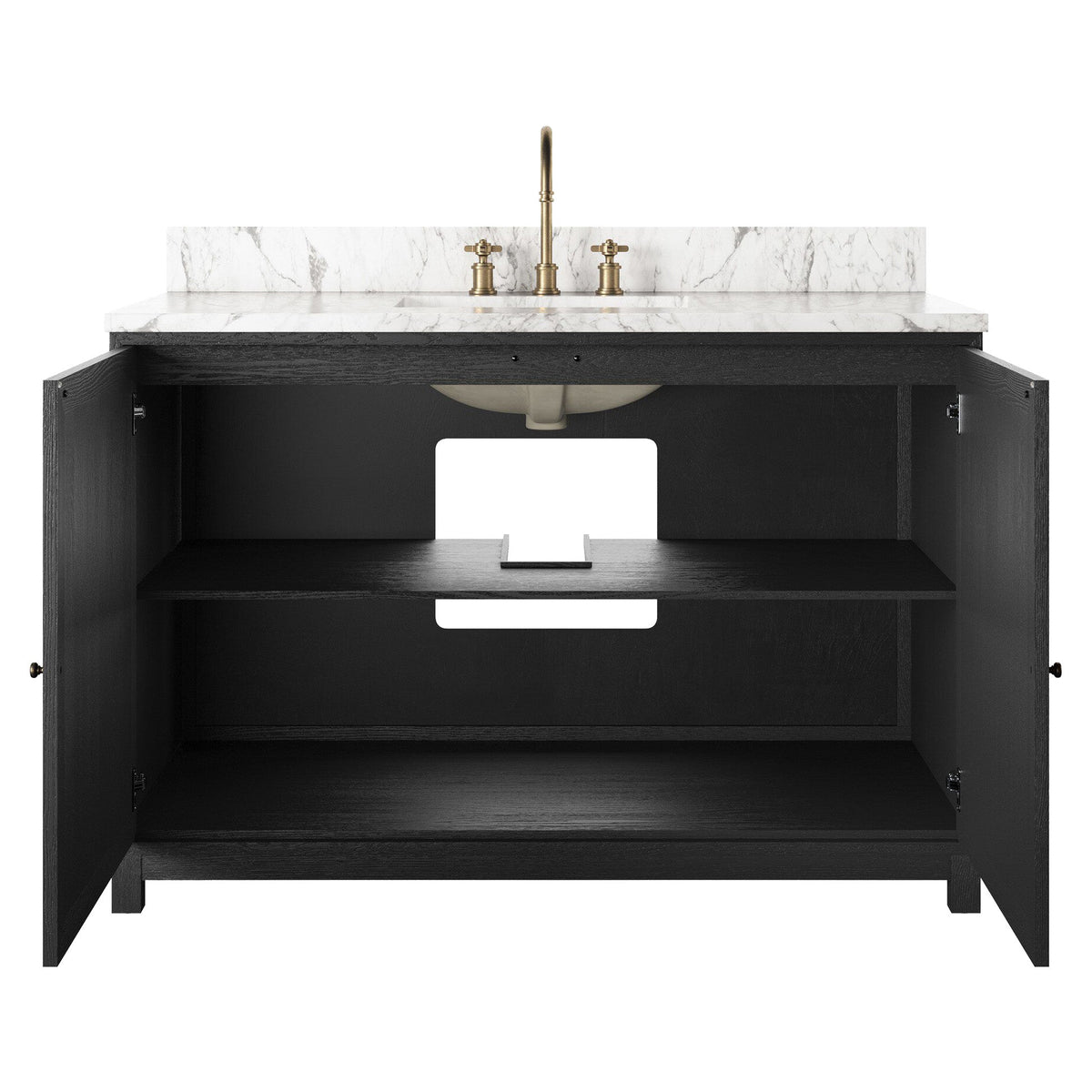 Millie Single Wide Vanity - Satin Drifted Oak Veneer