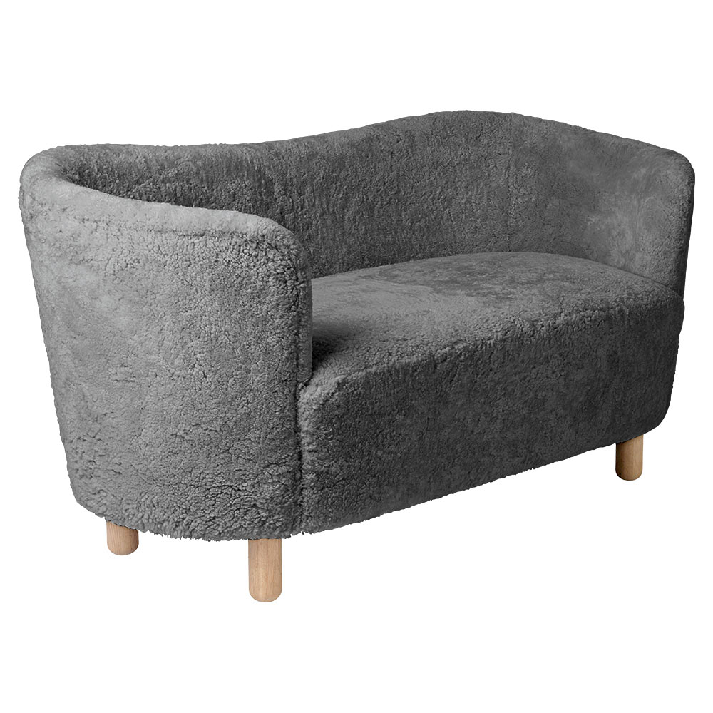 Mingle Sofa - Anthracite Sheepskin, Natural Oak