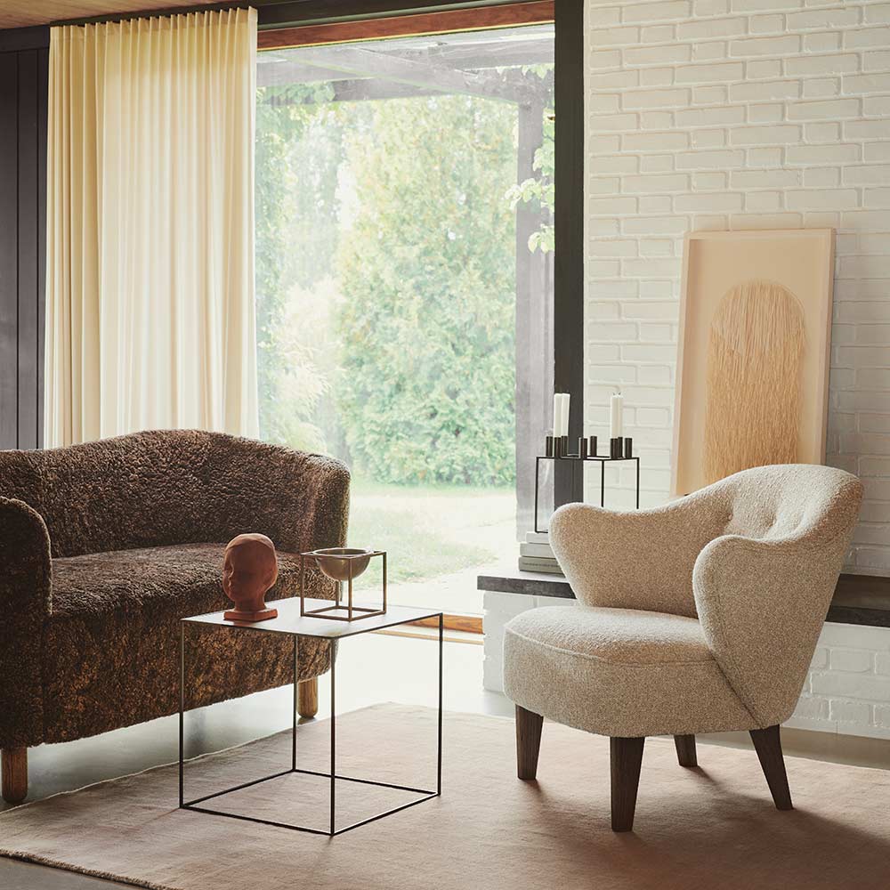 Mingle Sofa - Anthracite Sheepskin, Natural Oak