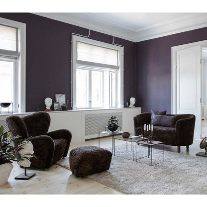 Mingle Sofa - Espresso Sheepskin, Natural Oak
