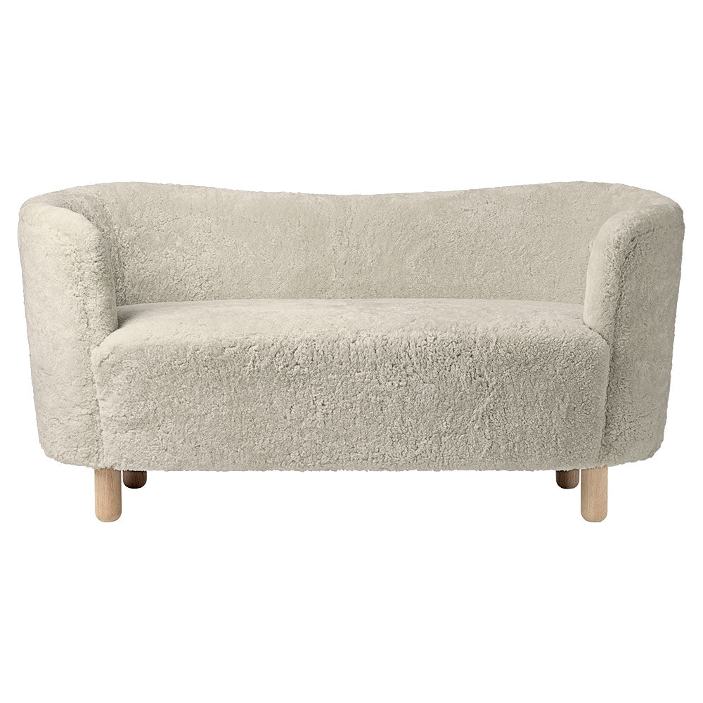 Mingle Sofa - Green Tea Sheepskin, Natural Oak