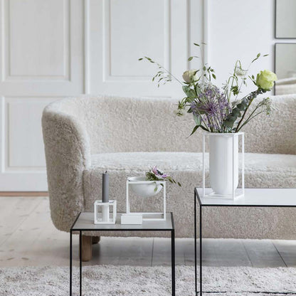 Mingle Sofa - Green Tea Sheepskin, Natural Oak