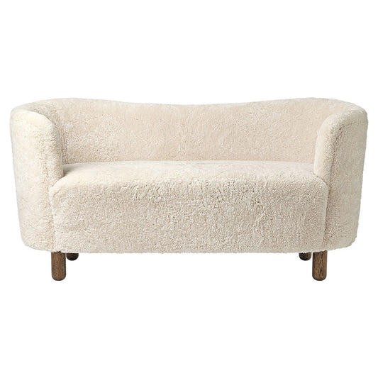 Mingle Sofa - Moonlight Sheepskin, Smoked Oak