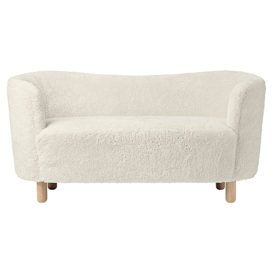 Mingle Sofa - Off White Sheepskin, Natural Oak