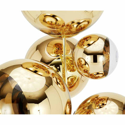 Mirror Ball Stand Chandelier - Gold