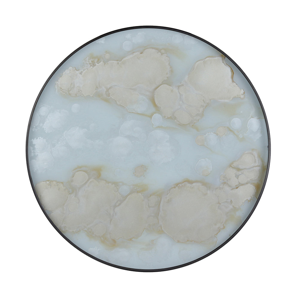 Mist Gold Organic Glass Tray - Round, Small