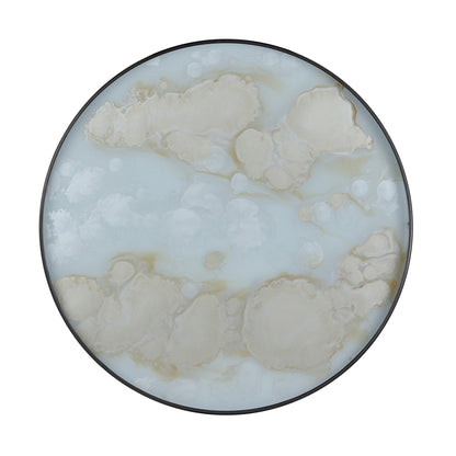 Mist Gold Organic Glass Tray - Round, Small
