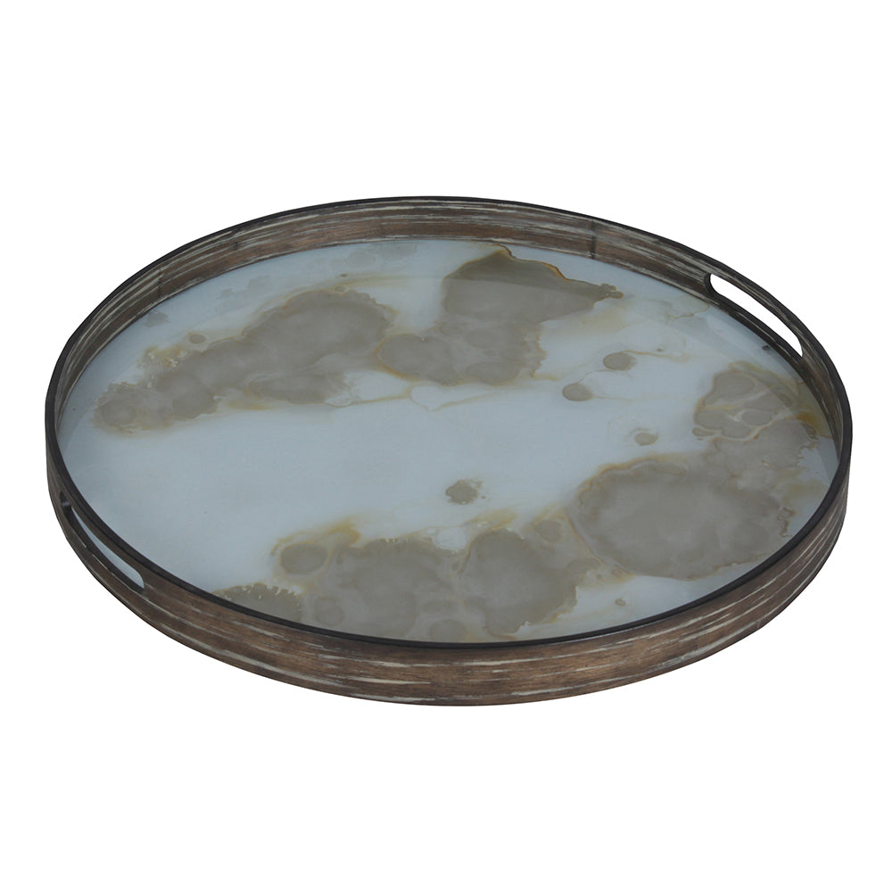 Mist Gold Organic Glass Tray