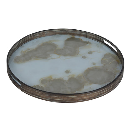 Mist Gold Organic Glass Tray