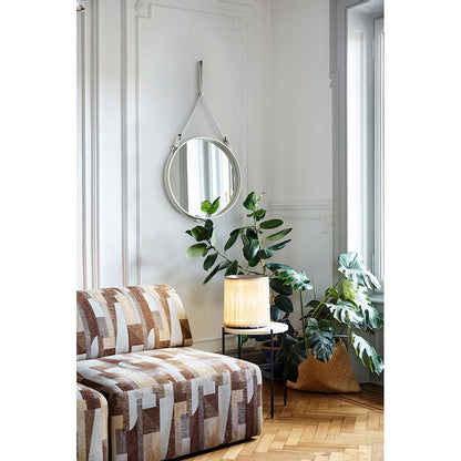 Model 597 Table Lamp - Cream Fringe, Polished Aluminum