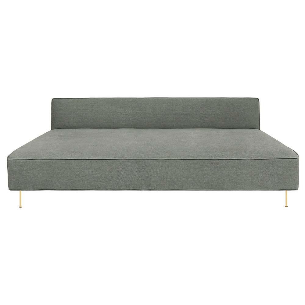 Modern Line Day Bed - Green, Brass