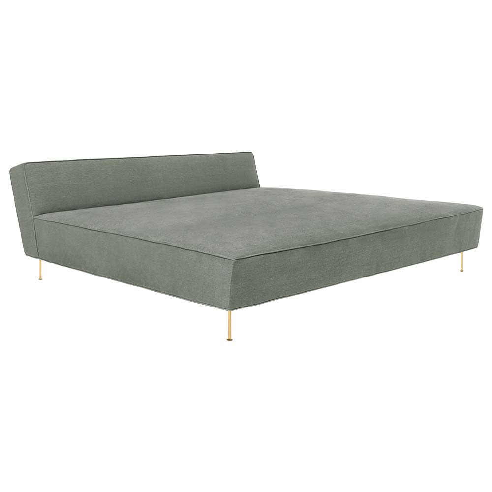 Modern Line Day Bed - Green, Brass