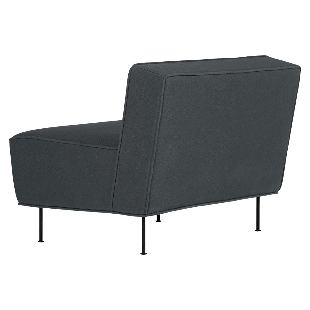 Modern Line Lounge Chair - Gray, Black