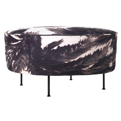 Modern Line Pouf Large - Mauritius, Black