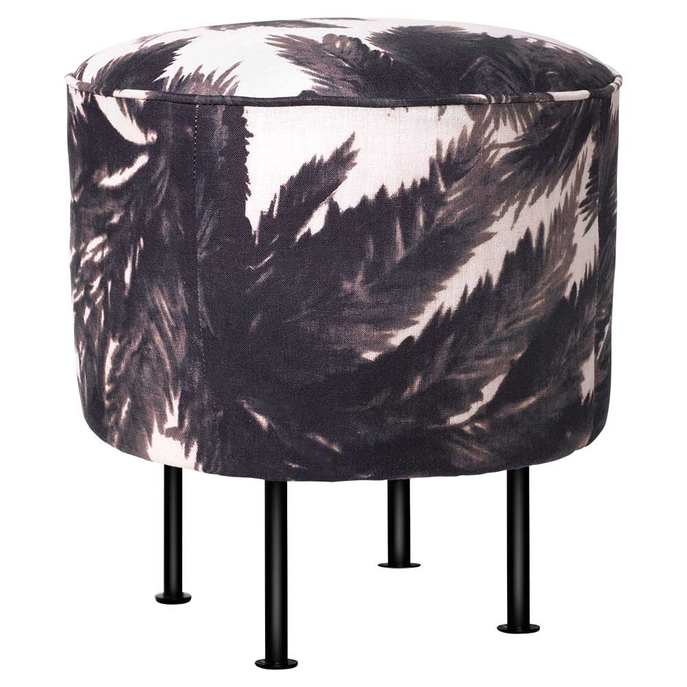 Modern Line Pouf Small - Mauritius, Black