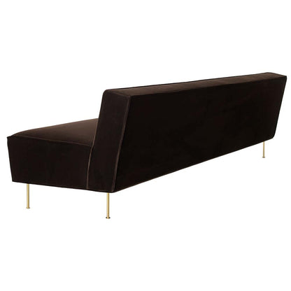 Modern Line Sofa - Dark Brown, Brass