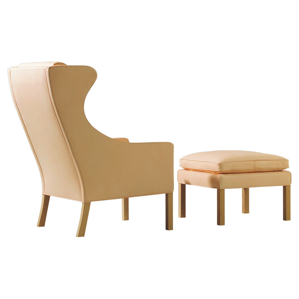 Mogensen 2202 Ottoman - Leather, Soap Oak