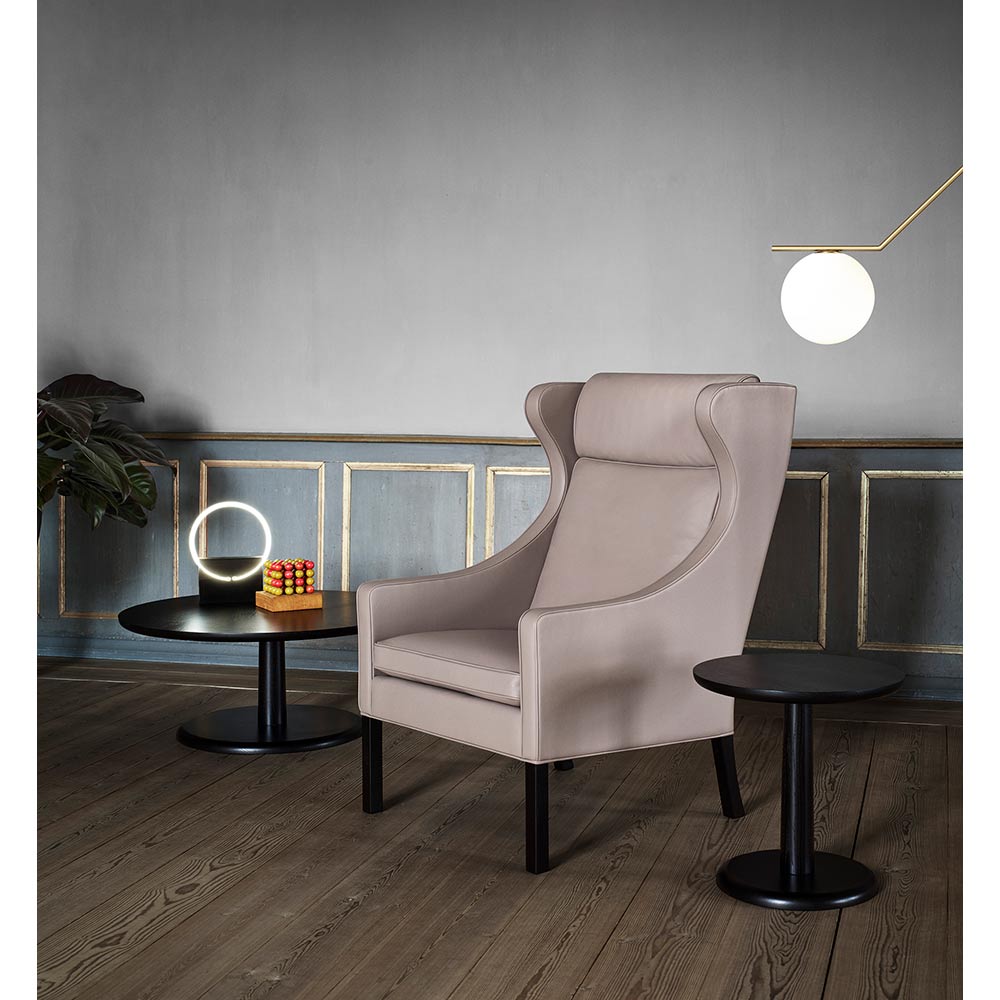 Mogensen 2204 Wing Lounge Chair - Leather, Oiled Oak