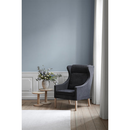 Mogensen 2204 Wing Lounge Chair - Leather, Oiled Oak