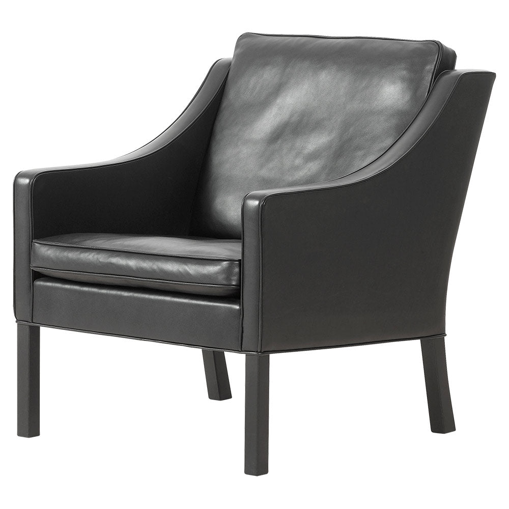 Mogensen 2207 Lounge Chair - Leather, Black Oak