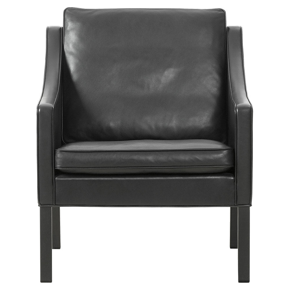 Mogensen 2207 Lounge Chair - Leather, Black Oak