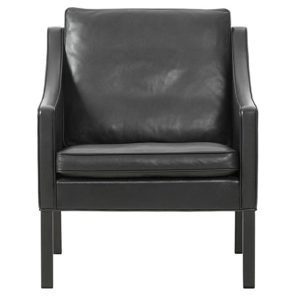 Mogensen 2207 Lounge Chair - Leather, Black Oak