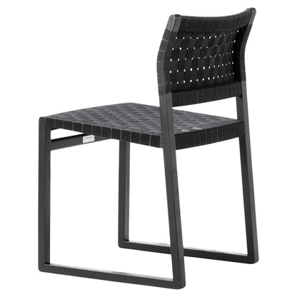 Mogensen BM61 Dining Chair - Black Linen Webbing, Oak Black Lacquer