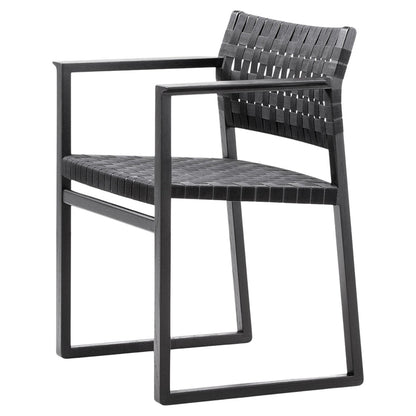 Mogensen BM62 Dining Chair - Black Linen Webbing, Oak Black Lacquer