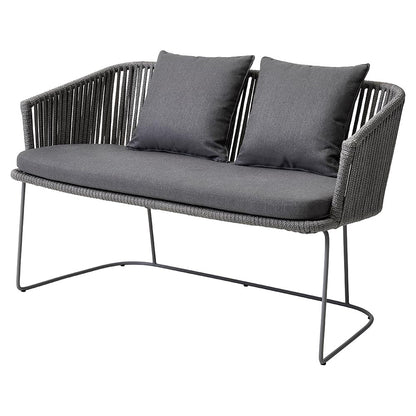 Moments Outdoor Bench - Gray Cushions