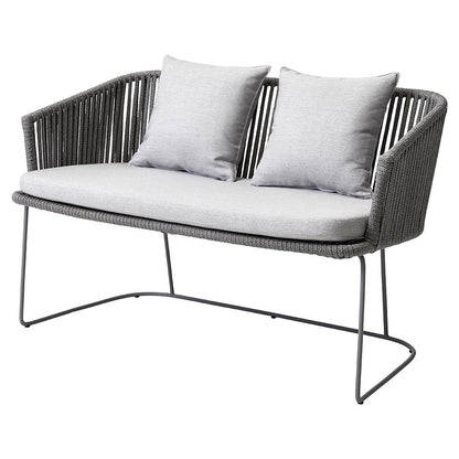 Moments Outdoor Bench - Light Gray Cushions