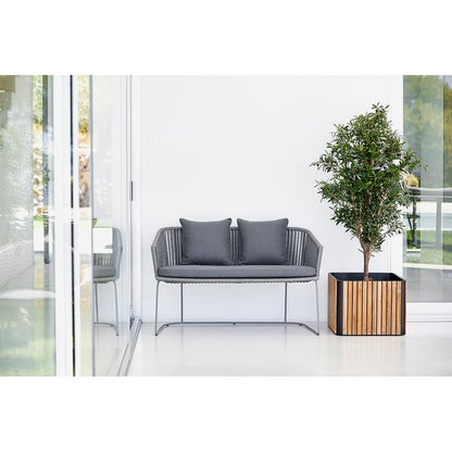 Moments Outdoor Bench - Light Gray Cushions