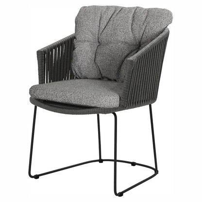 Moments Outdoor Chair - Dark Gray Wove Cushions, Dark Gray Rope Frame